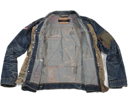 Denim Army  Patchwork Jacket