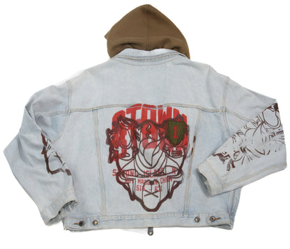 Hooded Vintage denim&nbsp;